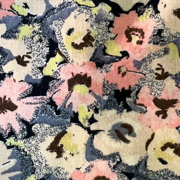 H&M Pink & Blue Floral Print 100% Cotton Skater Style Circle Skirt - Size Large - Picture 4 of 9